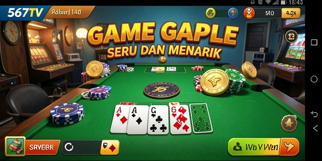 Tampilan gameplay Gaple yang seru di 567TV.