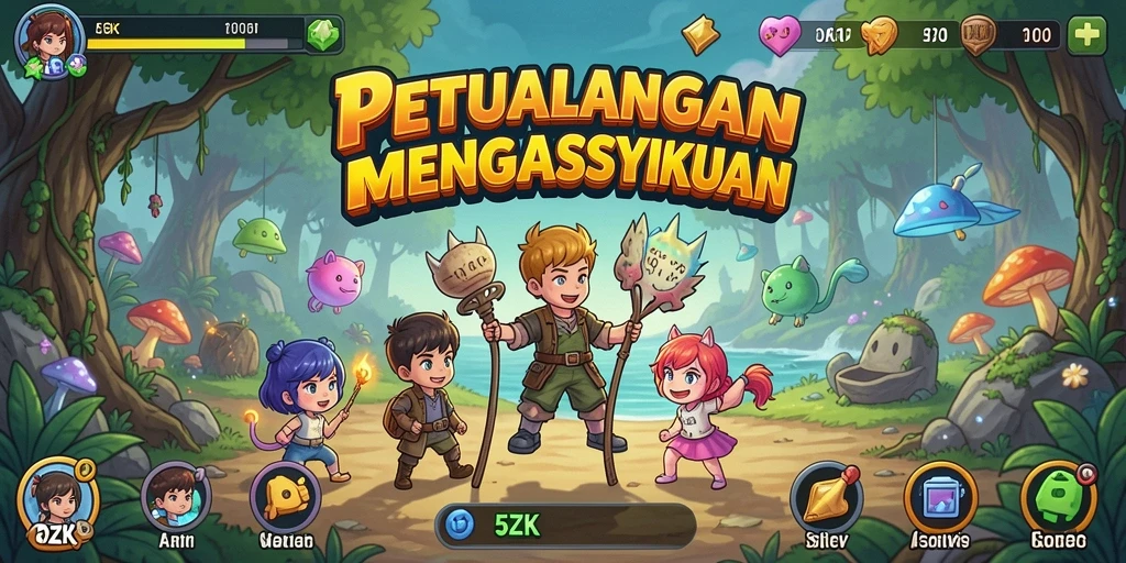 Tampilan gameplay yang menarik dari <strong>5ZK</strong> dengan fitur Idle.
