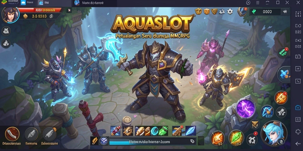 Tangkapan layar game AQUASLOT menampilkan aksi pertempuran yang mendebarkan.