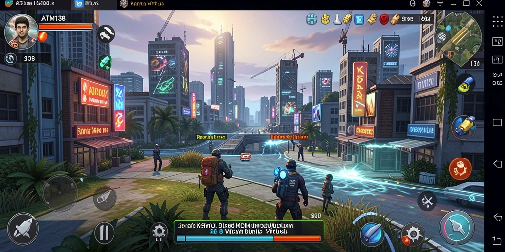 Screenshot ATM138 menampilkan karakter sedang menjalani kehidupan sehari-hari di dunia virtual.