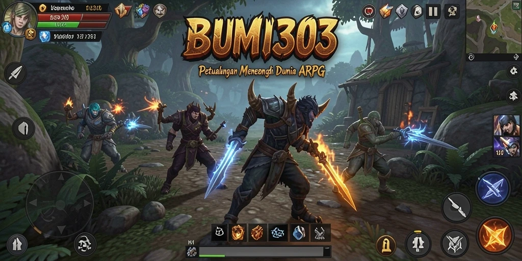 Tampilan gameplay seru di dunia BUMI303 ARPG.