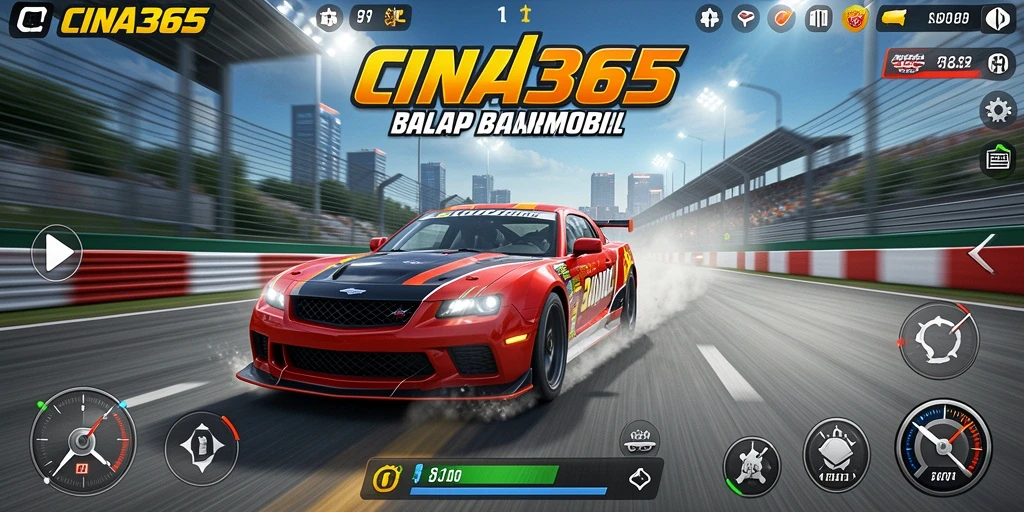 Gameplay seru CINA365 dengan balapan mendebarkan di trek yang menantang.