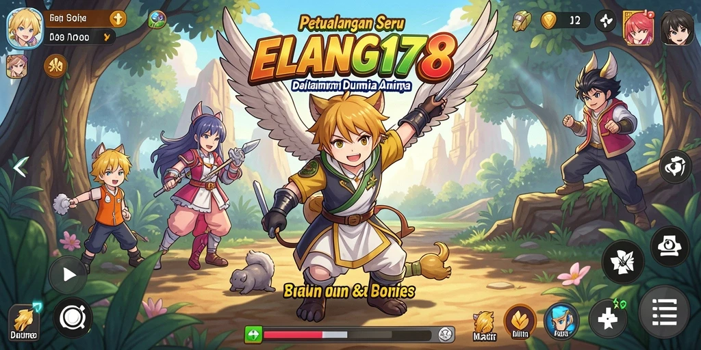 Tangkapan layar gameplay ELANG178 yang menunjukkan aksi seru karakter anime.