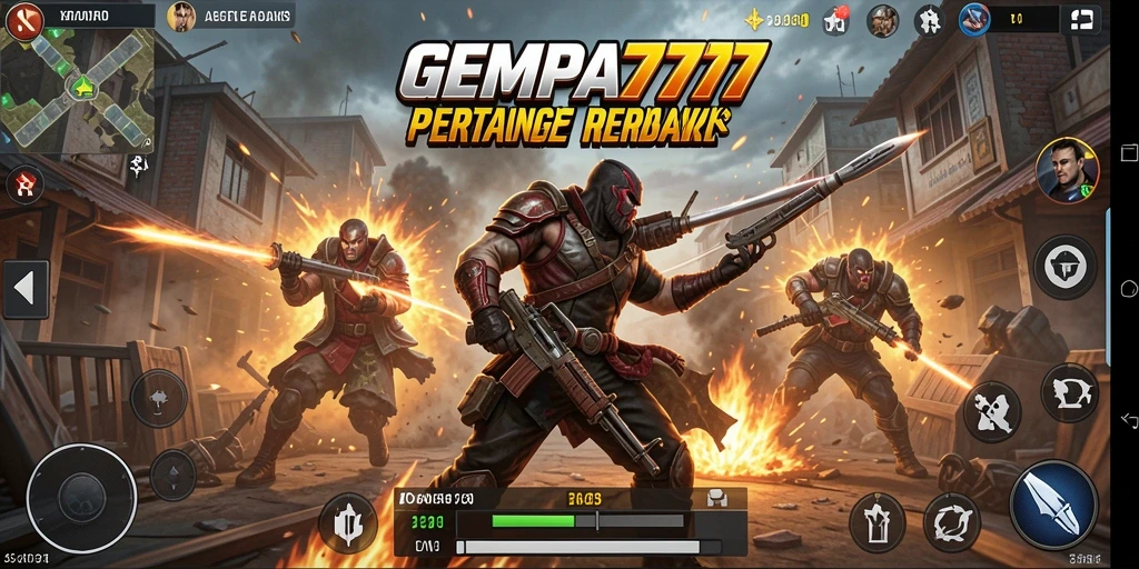 Tampilan mendebarkan dari gameplay Battle Royale GEMPA777.