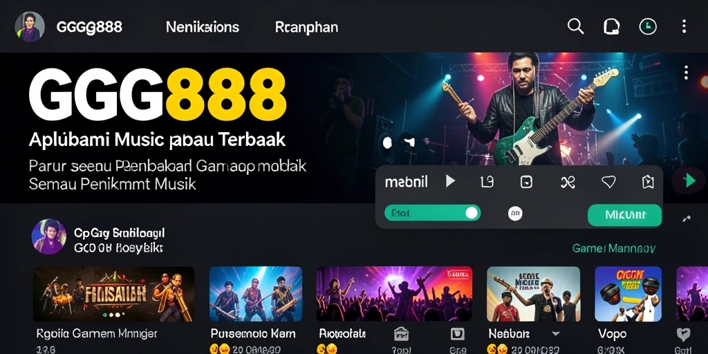 Tampilan gameplay GGG888 yang menarik dan interaktif dengan berbagai genre musik.