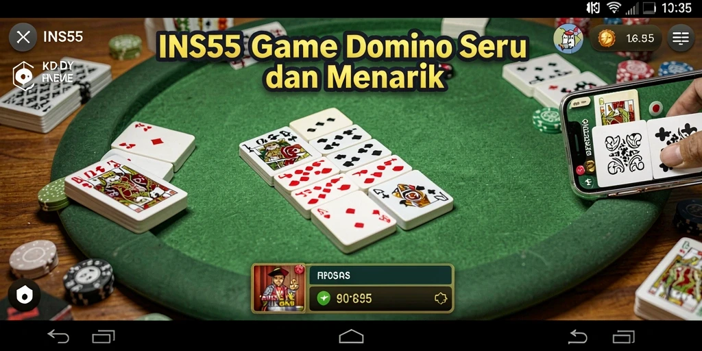Tampilan menarik dari gameplay Domino di INS55.