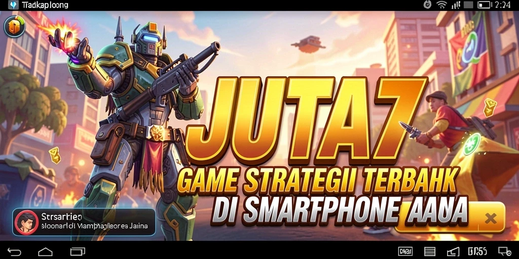 Tampilan gameplay epik dari JUTA7 dengan aksi strategi yang intens.
