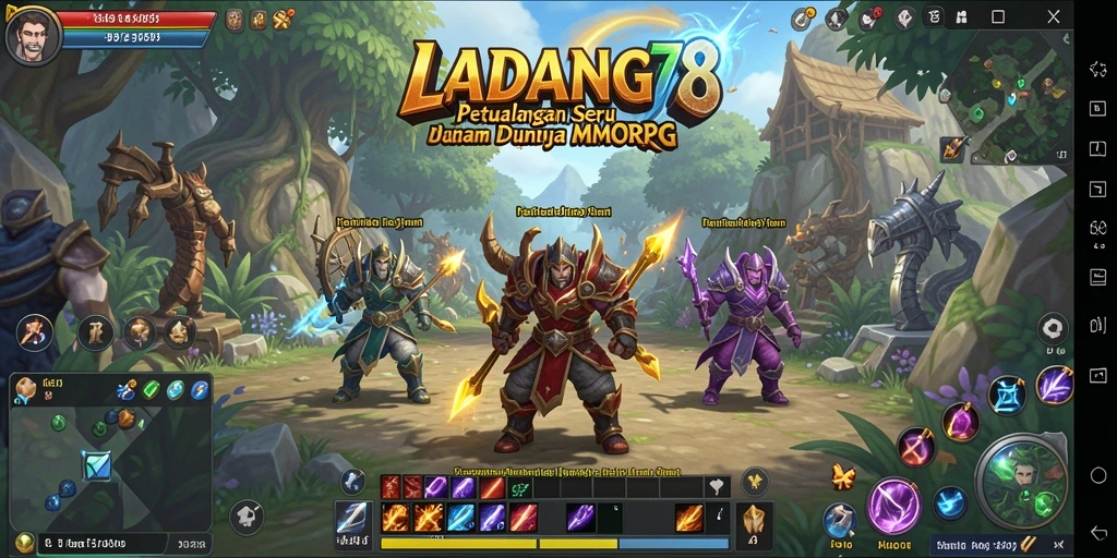 Tampilan gameplay menarik di dunia fantasi LADANG78.