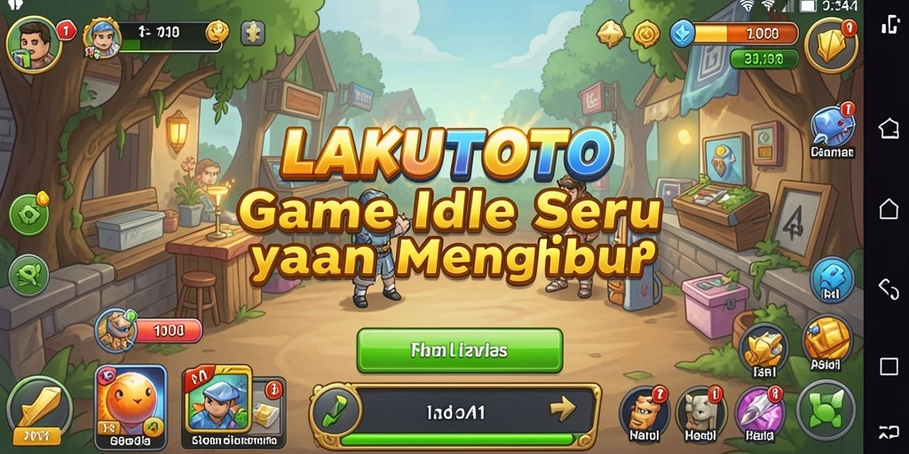 Tampilan gameplay seru dan menampilkan aktivitas mengumpulkan sumber daya.