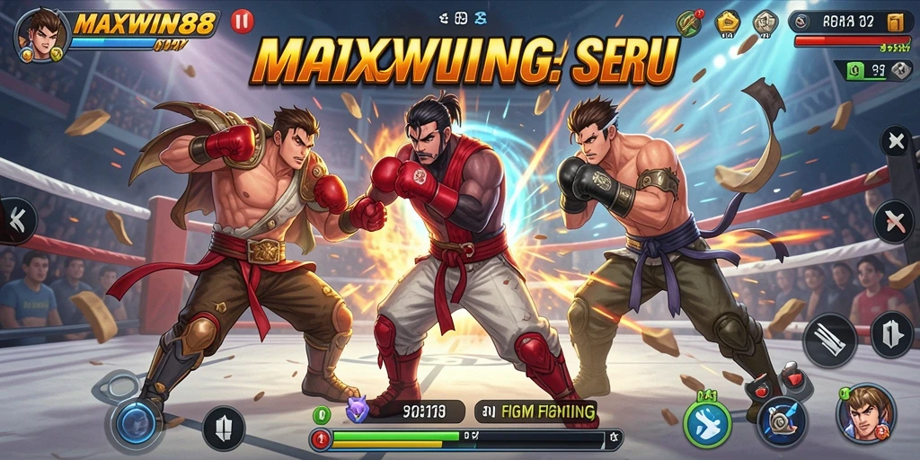 Screenshot menampilkan aksi pertarungan seru di MAXWIN88.
