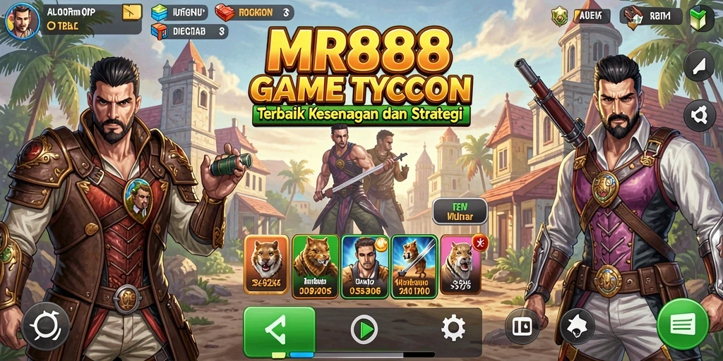 Tampilan gameplay MR888 yang menarik dan interaktif dalam dunia Tycoon.