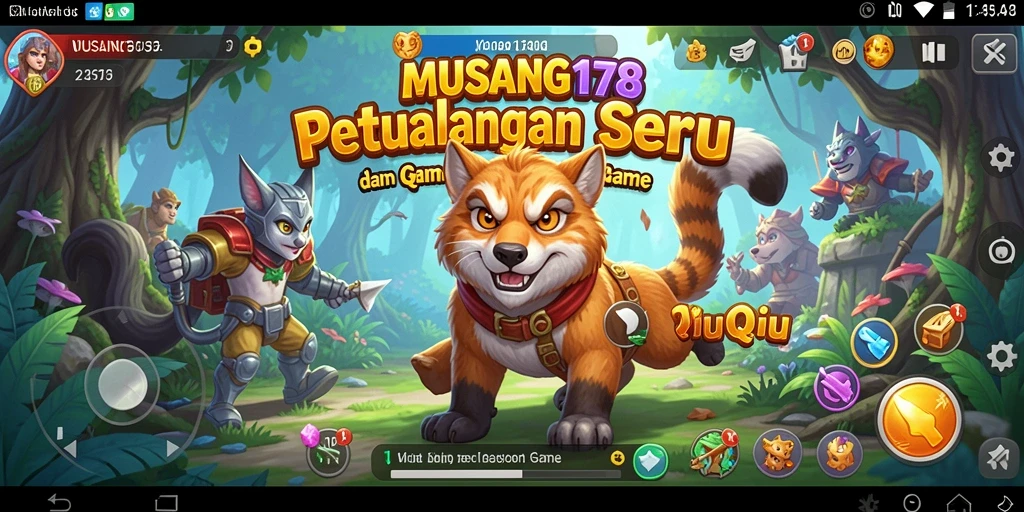 Tangkapan layar utama MUSANG178 menampilkan gameplay QiuQiu yang seru.