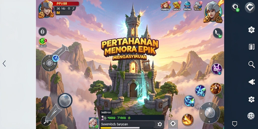 Gameplay menara pertahanan yang intens dan strategis dalam PPV88.