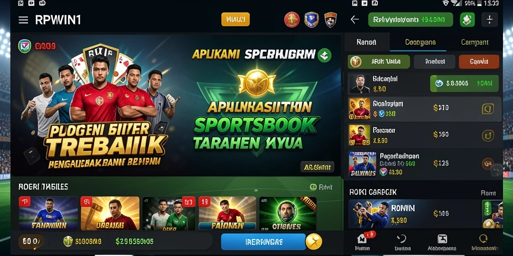 Tampilan menarik dari gameplay Sportsbook di RPWIN1.