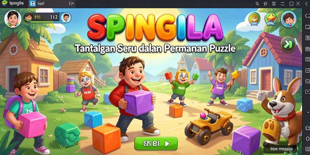 Screenshot gameplay menunjukkan tantangan menarik dalam SPINGILA.