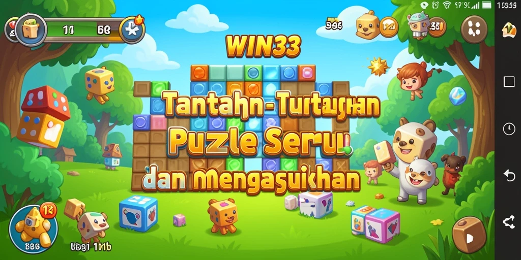 Screenshot gameplay WIN33 menampilkan tantangan puzzle yang menarik.