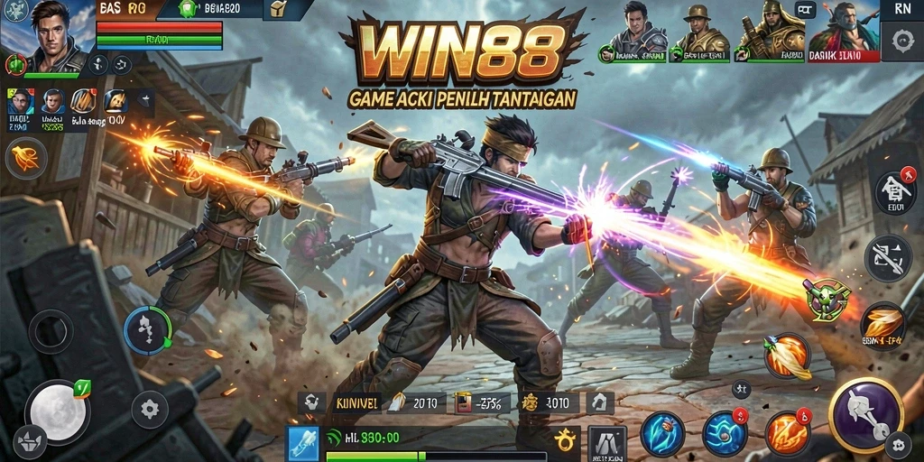 Screenshot gameplay WIN88 menampilkan aksi seru dalam pertarungan.